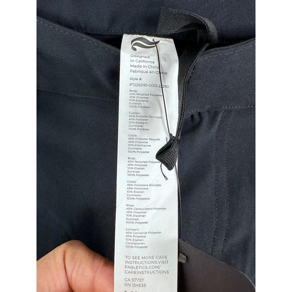 Fabletics The Only Pant sz XL‎ Black Water Resistant athleisure work